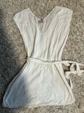 White free people beach Knit top